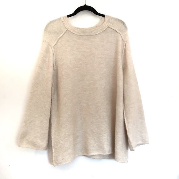 Zara Sweaters - [ZARA] Over-sized soft crew neck knit sweater M